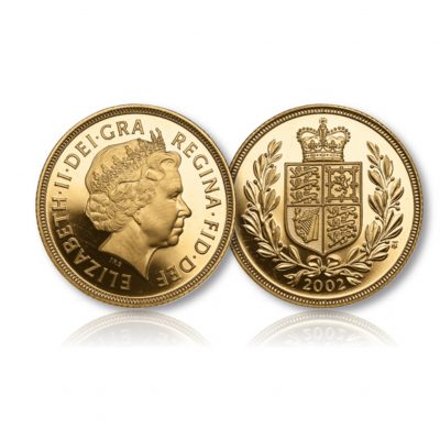 Queen Elizabeth II Gold Sovereign Proof of 2002
