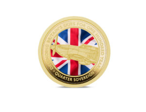 The 2018 Defence of Our Skies Colour Quarter Sovereign