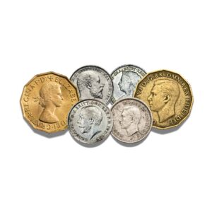 The Monarchs of the House of Windsor Threepence Set The Monarchs of the House of Windsor Threepence Set