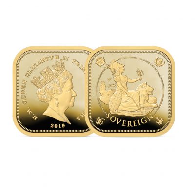 The 2019 Four Sided Gold Proof Sovereign Image