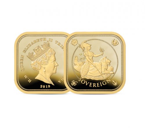 The 2019 Four Sided Gold Proof Sovereign Image