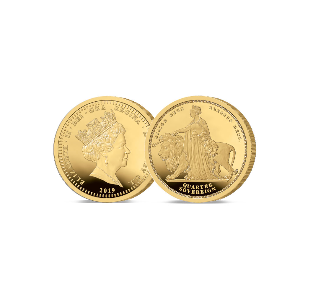 Image of The 2019 Queen Victoria 200th Anniversary 24 Carat Gold Quarter Sovereign