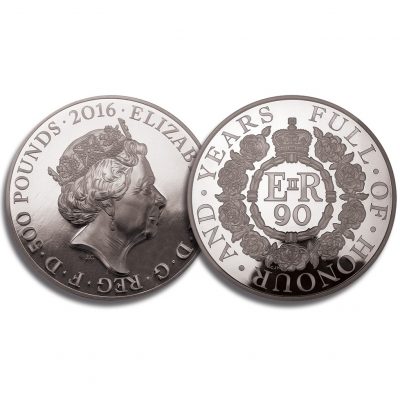 Image of Queen Elizabeth II 2016 Silver £500 Kilo Proof Coin