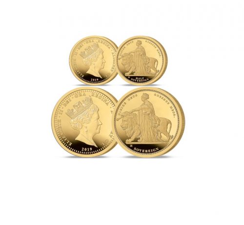 Image of the 2019 Queen Victoria 200th Anniversary 24 carat gold Half and Full Sovereign Set