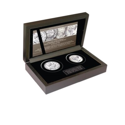 Image of the EIC Royal Portrait Silver Rupee Set in its display box