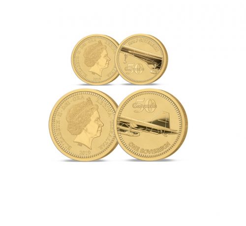 The 2019 Concorde 50th Anniversary Gold Half and Full Sovereign Set
