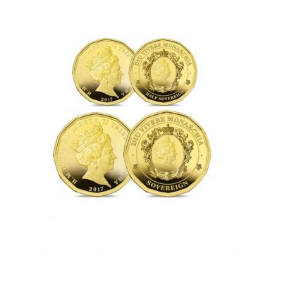 The 2017 Twelve-Sided Gold Half and Full Sovereign Set