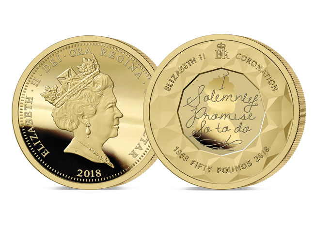 The 2018 Sapphire Jubilee£50 Gold Sovereign