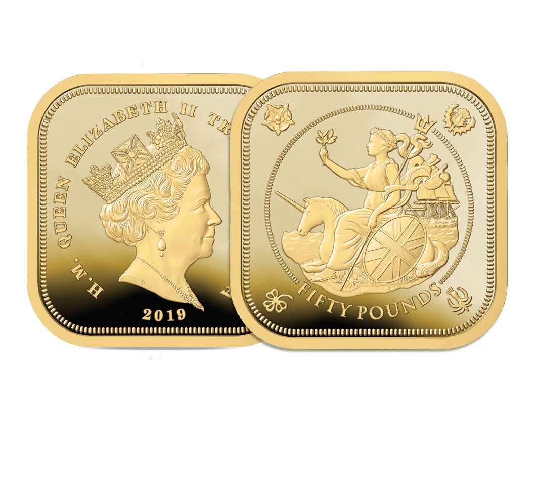 The 2019 Four Sided Gold £50 Sovereign