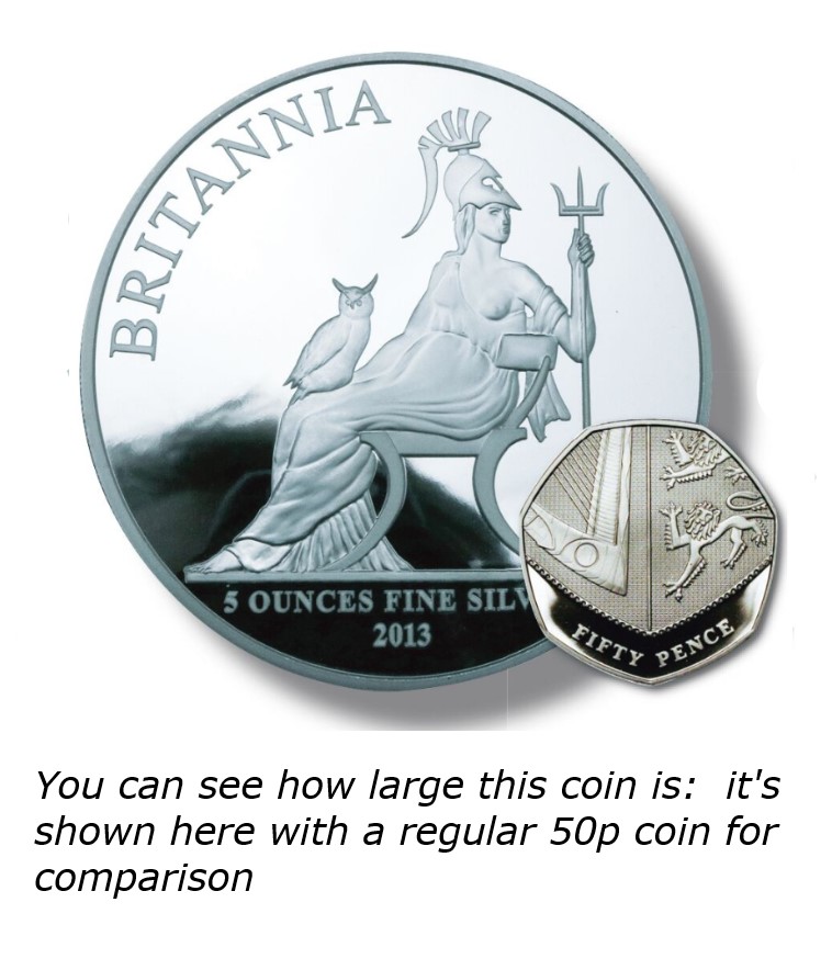 The Queen Elizabeth II Silver Five ounce Silver Coin