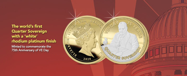 The 2020 VE Day 75th Anniversary Gold Quarter Sovereign