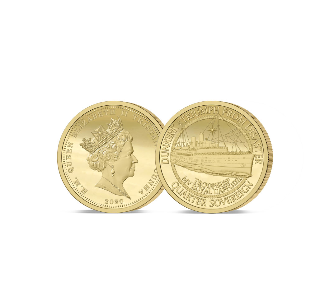 The 2020 Dunkirk 80th Anniversary Gold Quarter Sovereign