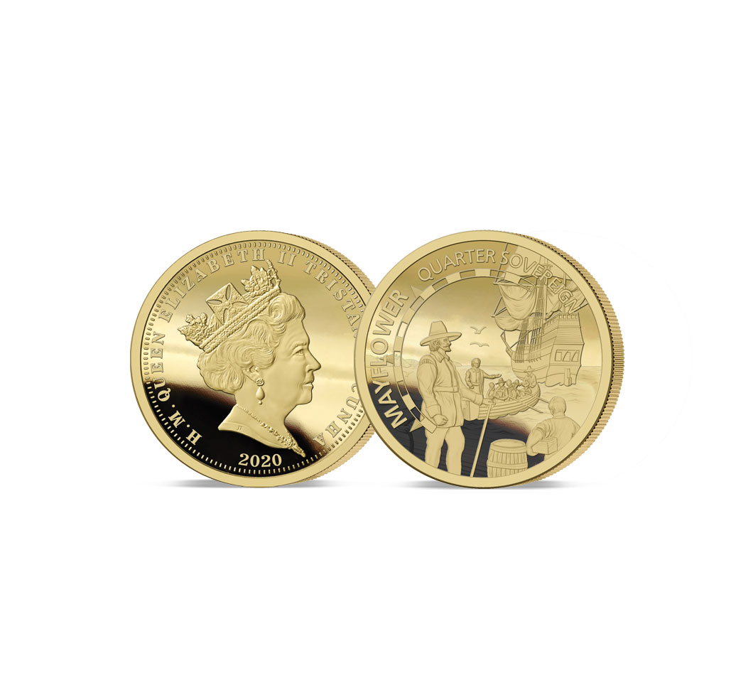 The 2020 Mayflower 400th Anniversary Gold Proof Quarter Sovereign