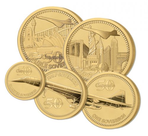The 2019 Concorde 50th Anniversary Gold Definitive Proof Sovereign Set