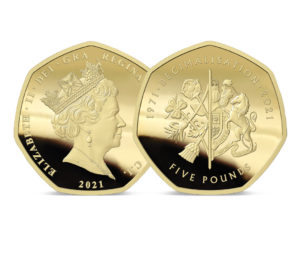 The 2021 50th Anniversary of Decimalisation Gold Five Pound Sovereign