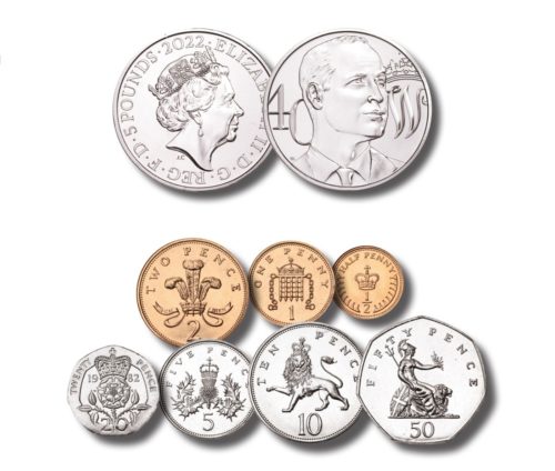 The Prince William 40th Birthday 2022 Five Pound and 1982 Heritage Year Set of Coins (BU)