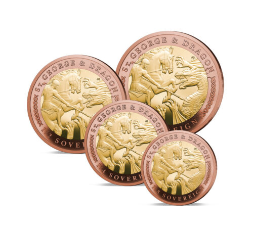 The 2022 St George and the Dragon Bi-Metallic Gold Prestige Sovereign ...