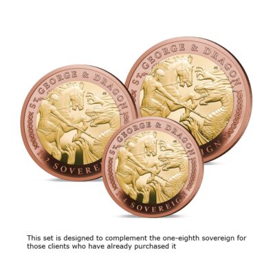 The 2022 St George and the Dragon Bi-Metallic Gold Sovereign Prestige Infill Set
