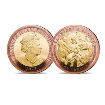 The 2022 St George and the Dragon Bi-Metallic Gold Sovereign