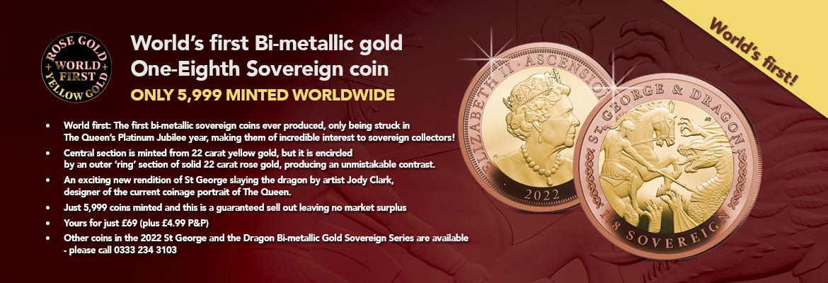 The 2022 St George and the Dragon Bi-Metallic Gold Sovereign Range