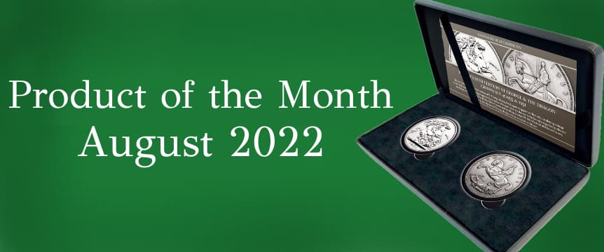 August 2022 Product of the Month Britain's 20th Century St George and the Dragon Crown Set