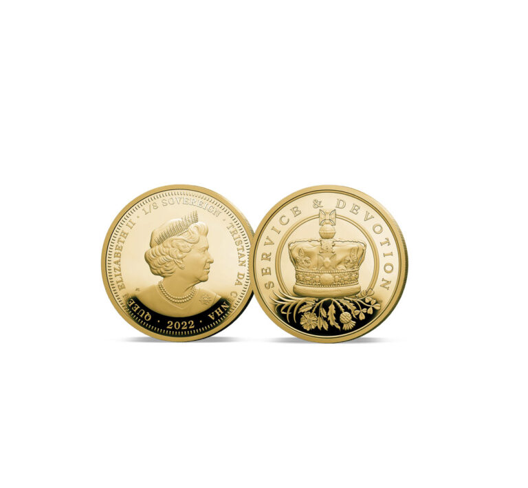 The 2022 Queen Elizabeth II Tribute Gold One Eighth Sovereign - Hattons ...