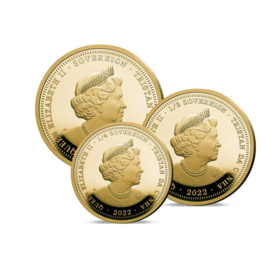 The 2022 Queen Elizabeth II Tribute Gold Prestige Infill Sovereign Set