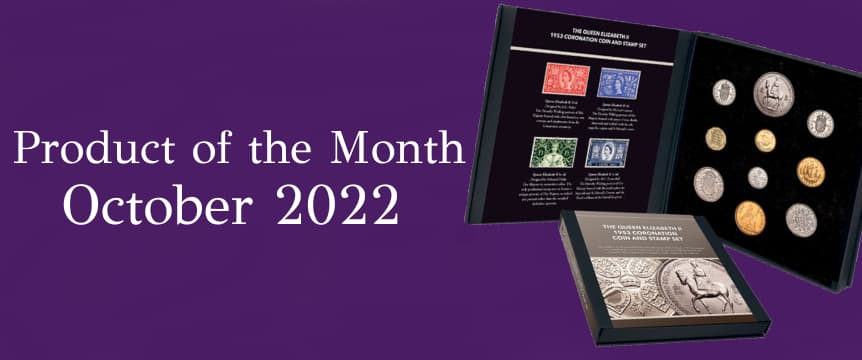 QEII 1953 Coin and Stamp Set Product of the Month October 2022