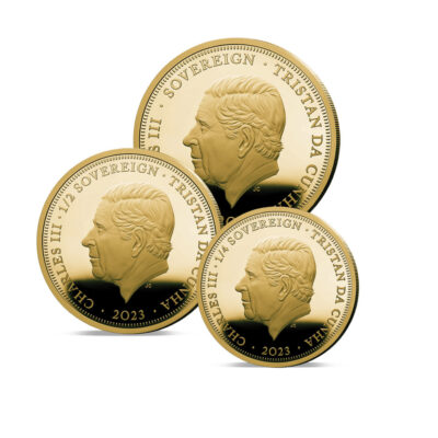 The 2023 King Charles III Greatest Monarchs Gold Prestige Infill Sovereign Set