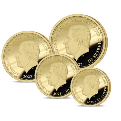 The 2023 King Charles III Coronation Gold Prestige Sovereign Set