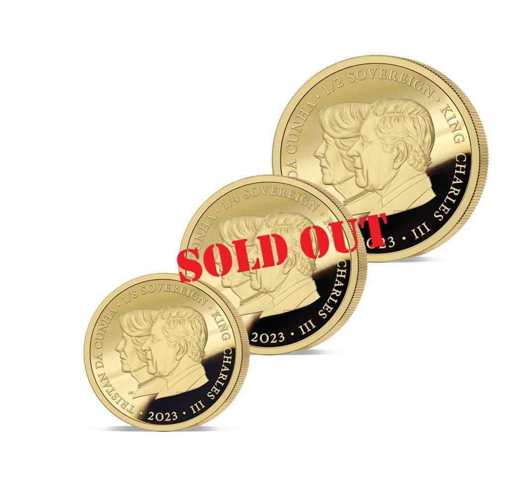 The 2023 King Charles III Coronation Double Portrait Gold Fractional Sovereign Set SOLD OUT