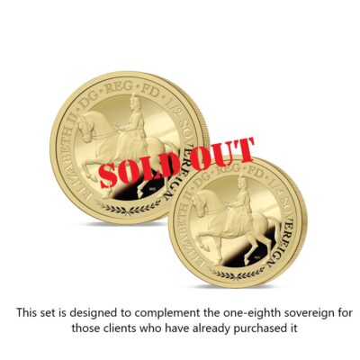 The 2023 Queen Elizabeth II Coronation Anniversary Gold Fractional Infill Sovereign Set