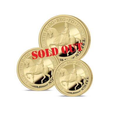 The 2023 Queen Elizabeth II Coronation Anniversary Gold Fractional Sovereign Set