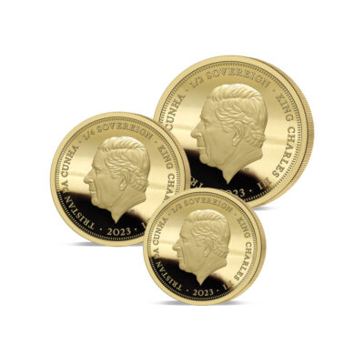 The 2023 King Charles III 75th Birthday Gold Fractional Sovereign Set