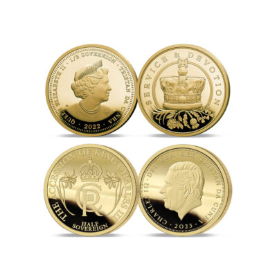The Changing of Our Monarchs Half Sovereign Two Coin Set
