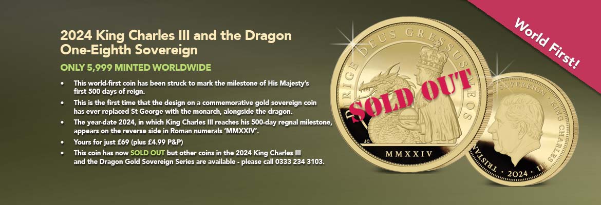 The Charles and the Dragon One Eighth Sovereign Banner SOLD OUT