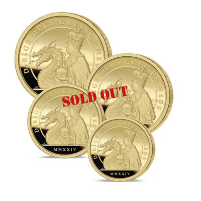 The 2024 King Charles and the Dragon Gold Prestige Sovereign Proof Set