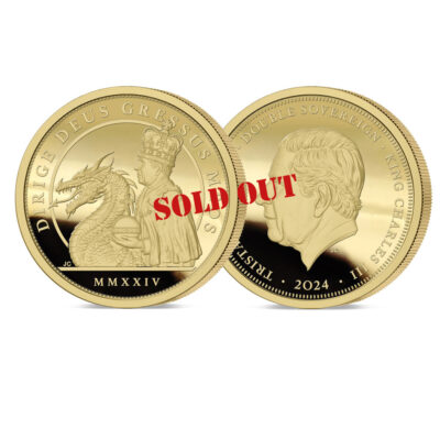 The 2024 King Charles and the Dragon Gold Double Sovereign