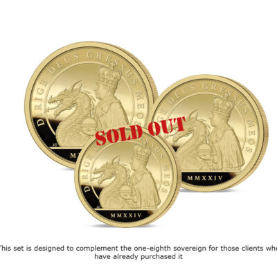 The 2024 King Charles and the Dragon Gold Prestige Infill Sovereign Set