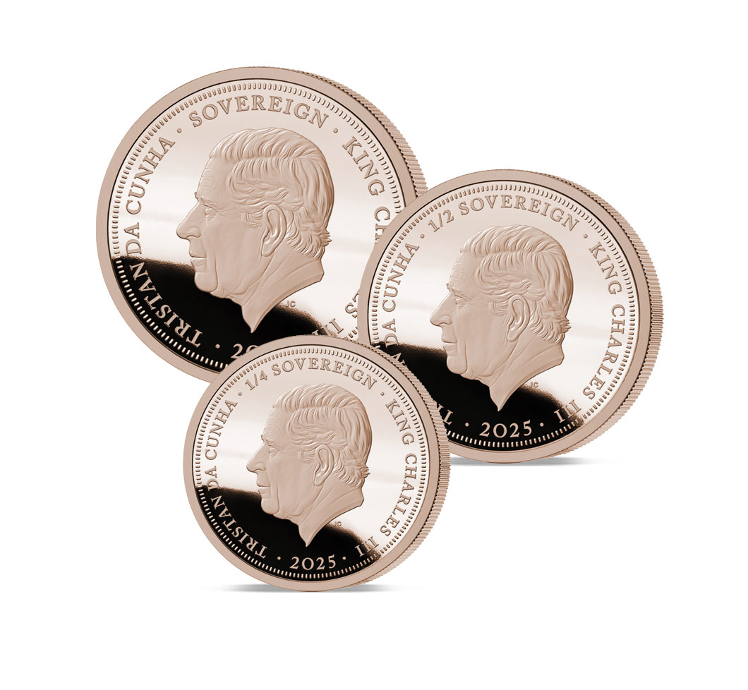 The 2025 St George Rose Gold Prestige Infill Sovereign Set Obverse