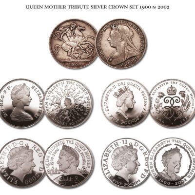 Queen Mother Tribute Silver Crown Set