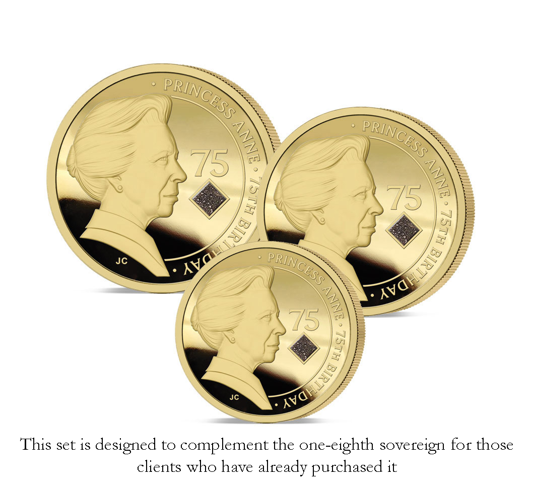 The 2025 Princess Royal 75th Birthday Gold Prestige Infill Sovereign Set