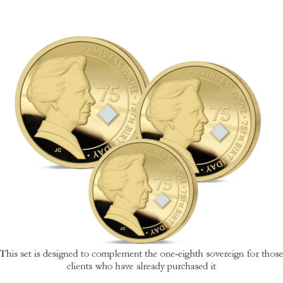 The 2025 Princess Royal 75th Birthday Gold Prestige Infill Sovereign Set