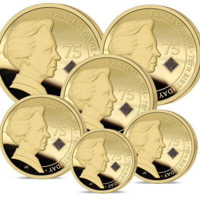 The 2025 Princess Royal 75th Birthday Gold Definitive Sovereign  Set
