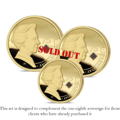 The 2025 Princess Royal 75th Birthday Gold Prestige Infill Sovereign Set
