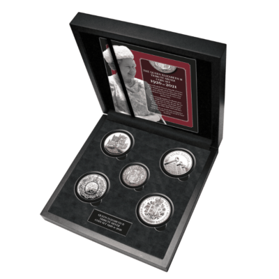 The Queen Elizabeth II Centenary of Birth Tribute 1926-2021 Silver Halfcrown & Silver Crown Set