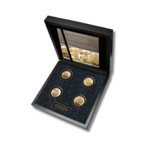 Queen Elizabeth II The Complete Set of 2017-2018-2019 & 2022 Gold PIEDFORT Sovereigns