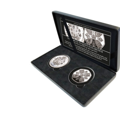 The Tribute to Queen Elizabeth II Two Coin Silver Set