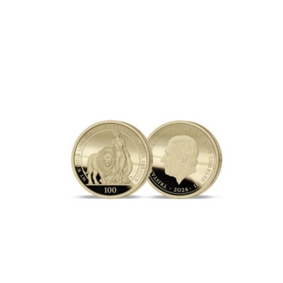 The 2026 Queen Elizabeth II and the Lion Platinum-Gold One Tenth Sovereign