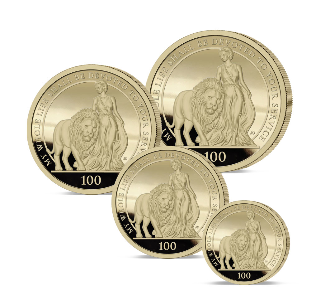 The 2026 Queen Elizabeth II and the Lion Platinum-Gold Prestige Sovereign Proof Set